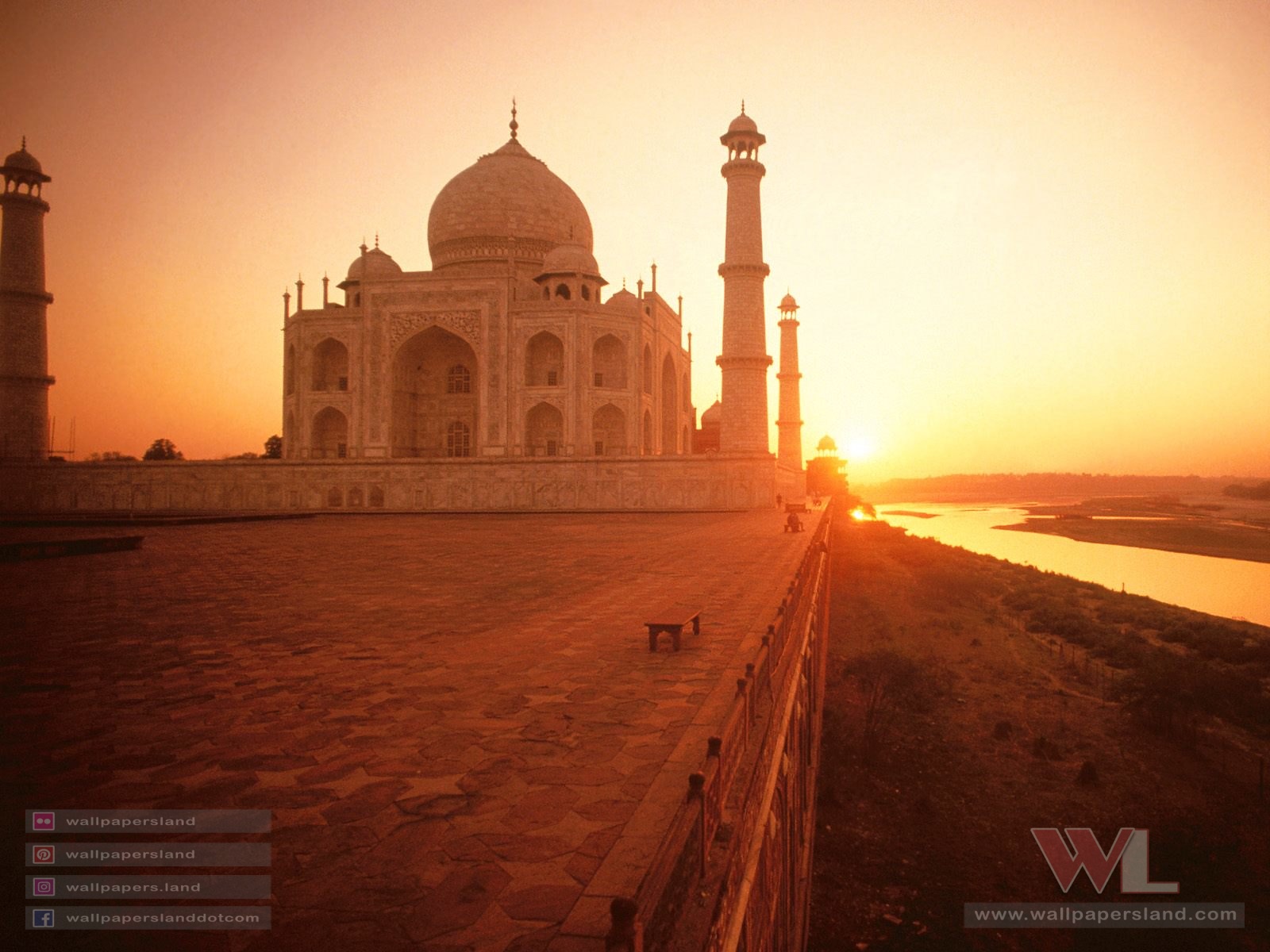 The Taj Mahal at Sunset, India