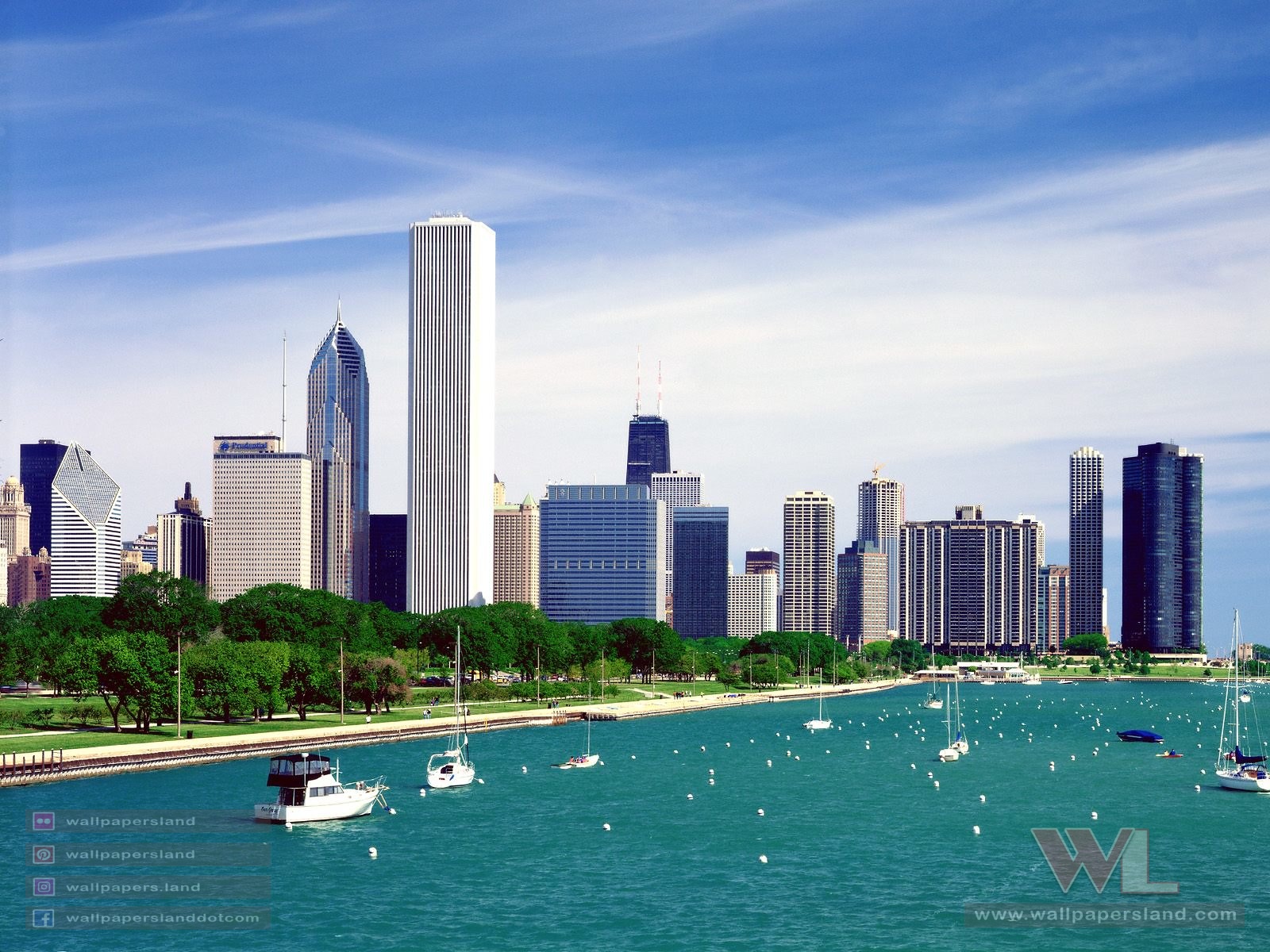 Lake Michigan and the Chicago Skyline, Illinois